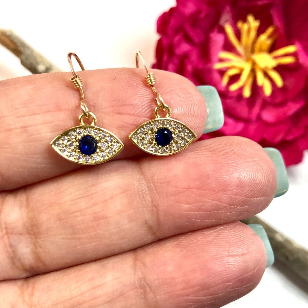 Evil Eye Earrings, Hamsa, Protection, Minimalist